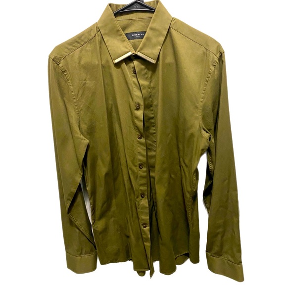 Givenchy Other - Givenchy Men’s Olive Green Dress Shirt with Metal Details